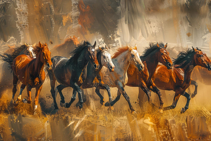 The Power and Significance of 7 Running Horses in Home Decor